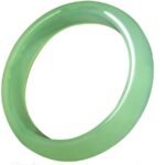 Natural chalcedony bracelet Ice transparent chalcedony bangle multiple colors round oblate widen oblate