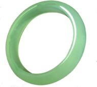 Natural chalcedony bracelet Ice transparent chalcedony bangle multiple colors round oblate widen oblate