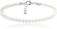 1Pc Pearl Handmade Anklet Simple Imitation pearls Hand Woven Boho Foot Jewelry Anklet Bracelet Summer Beach for Women
