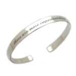 Personalized Sterling Silver Cuff Bracelet - Skinny Bangle - Engraved Silver Cuff - Bridesmaid Jewelry. Inspirational Quote Cuff Bracelet. narrow bracelet. Personalized Silver Cuff. Gift for her