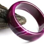 Jade Bangle Bracelet Purple Agate Bracelet Wide Band Purple Chalcedony Jade Bracelet Widened Thicken Belt Box 56-64mm