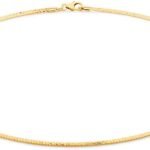 2mm thick 18K gold plated on solid sterling silver  Omega chain necklace chocker with lobster claw clasp - inch 12"/30cm, 14"/35cm, 16"/40cm, 18"/45cm, 20"/50cm, 22"/55cm, 24"/60cm