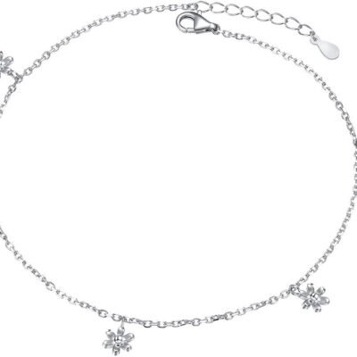 Anklet for Women S925 Sterling Silver Adjustable Foot Heart Lotus Infinity Moon Srars Flower Pearl Multilayer Layered Ankle Bracelet Beach Jewelry