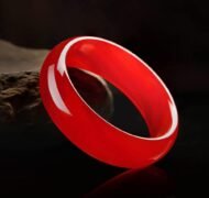 Widen the version Hot Natural Red Agate Chalcedony high ice Bangle Ladies Bracelet Brazilian Jade  Jade high-end Gift Bangle 54mm-64mm - Image 2