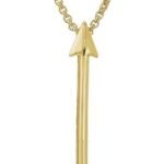Women's 21 inch Arrow Necklace, 14kt Gold Plated