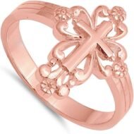 Sterling Silver Victorian Style Cross Ring - Image 2