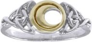 Sterling Silver Celtic Trinity Knot and Crescent Moon Ring(Sizes 3,4,5,6,7,8,9,10,11,12,13,14,15) - Image 2