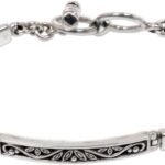 Artisan Handmade . Sterling Silver Pendant Bracelet Leaf Vine Themed Chain