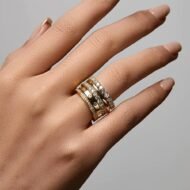 Gold Rings for Women Non Tarnish,  Gold Plated Dainty Stacking Cubic Zirconia Thumb Rings, Gold Knuckle Women Rings Set Jewelry Size 5-10 - Image 2