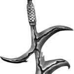 Black Knife Dagger Necklace in Silver, Middle Earth Warrior Necklace For Best Friend, Sword Necklace For Boyfriend, Elden Ring Inspired
