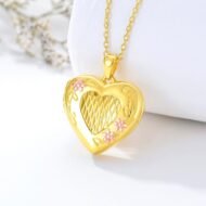 Sunflower/Rose/Daisy Heart Locket Necklace That Holds Pictures Keep Someone Near to You Sterling Silver/Gold Personalized Photo Locket Gift - Image 2