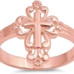 Sterling Silver Victorian Style Cross Ring
