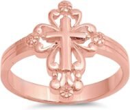 Sterling Silver Victorian Style Cross Ring