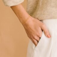 Bracelet for Women 14K Gold Plated Dainty Chain Simple Jewelry Cute for Girls - Image 2