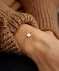 Initial Charm Bracelet for Women 18K Gold Plated stainless steel Coin Disc Engraved Letter Bracelet Personalized Monogram Name Bracelet for Girls - Image 2