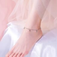 Anklet for Women S925 Sterling Silver Adjustable Foot Heart Lotus Infinity Moon Srars Flower Pearl Multilayer Layered Ankle Bracelet Beach Jewelry - Image 2