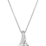 Diamond 3 Stone Pendant Necklace (1/4 cttw), 18"