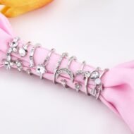Dainty Silver Rings for Women Boho Stackable Star Moon Flower Silver Rings Set for Teens Vintage Crystal Knuckle Stacking Rings - Image 2